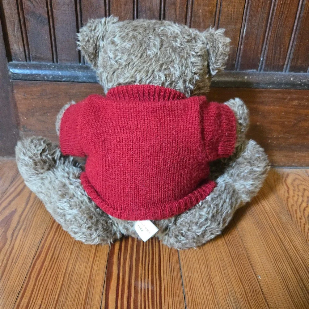 VTG Ralph Lauren Polo Bear 1998 Brown Red Reindeer Sweater Plush Toy Collectible